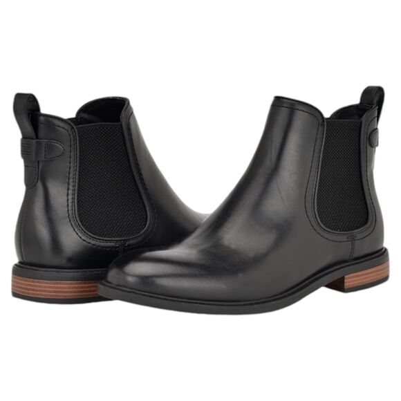 Tommy Hilfiger Other - Tommy Hilfiger Boots Mens 7 Black Vitus 2 Chelsea Pull On Preppy Dark Academia